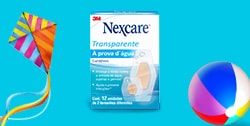 Imagem do produto curativos transparentes Nexcare.
